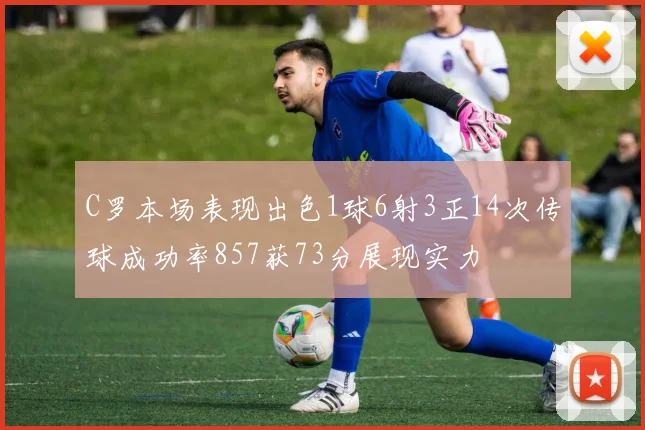 C罗本场表现出色1球6射3正14次传球成功率857获73分展现实力